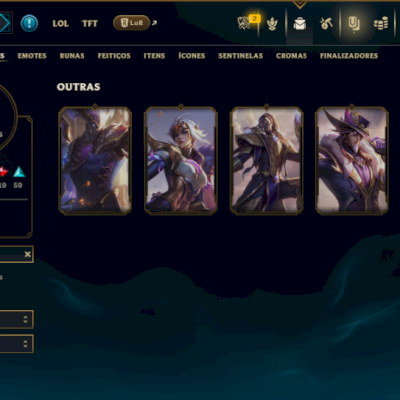 Prata 3 com 100 Champs e 137 Skins ( MID / SUP / TOP ) ( Nivel 524 )