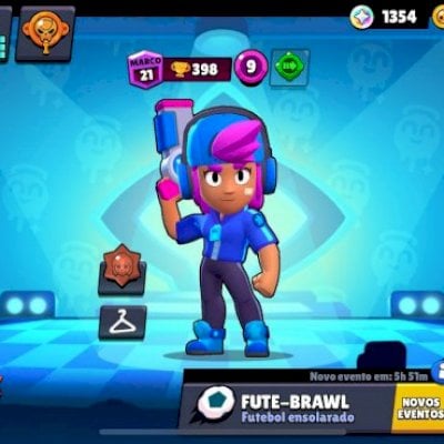 Conta de Brawl Stars com Shelly estelar e muitas outras skins