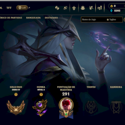 Conta LOL Ouro IV - 141 Campeões - 21 Skins