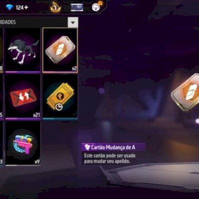 Conta free fire  com Angélical roxa