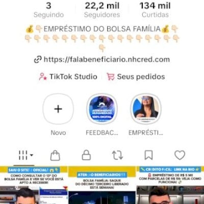 CONTA TIKTOK BOLSA FAMÍLIA | 22,2K SEGUIDORES + 453K VIEWS
