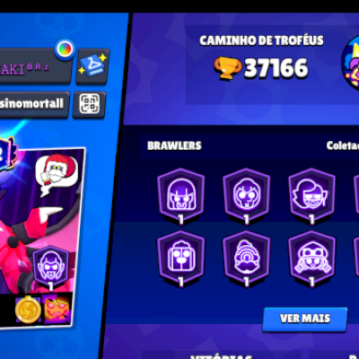 CONTA BRAW STARS COM 22 PRESTÍGIOS 85/102 BRAWS FULL ACESSO