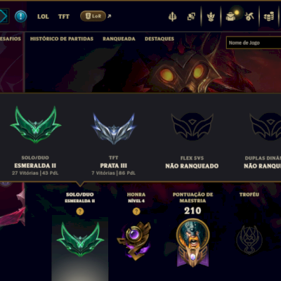 Esmeralda 2 com 100 Champs e 54 Skins +3 Prestigios