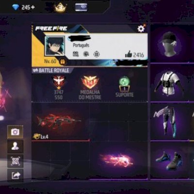 Conta de FF, nível 60