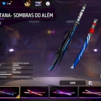 Vendo conta FF rara criada 2019, com vários itens raros, e armas evolutivas lvl7