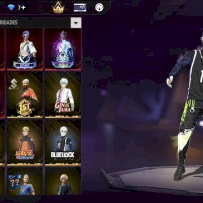 Conta free fire muito gemada