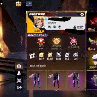 CONTA FREE FIRE COM XM8 E UMP ATRIBULTADAS PRIME 8