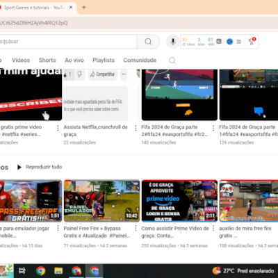 Conta Youtube com 1500 seguidores