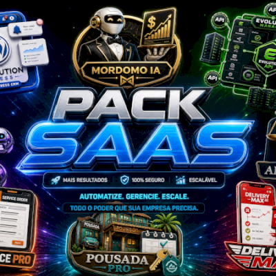 PACK SAAS PREMIUM | 8 SISTEMAS PROFISSIONAIS + CÓDIGOS-FONTE | ACESSO VITALÍCIO