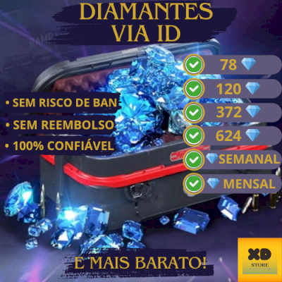 DIAMANTES FREE FIRE VIA ID [MAIS BARATO]