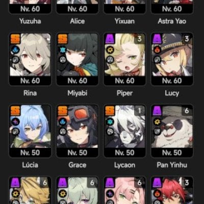 Conta de ZZZ com 13 Rank S