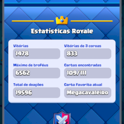 Conta antiga de clash Royale