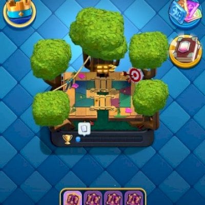 conta smurf com 4200 trofeus, nivrel 23,30k de ouro