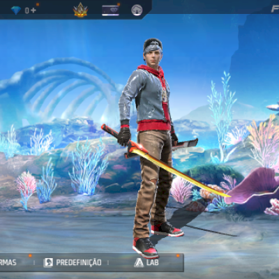 Conta free fire,com skin katana cobra
