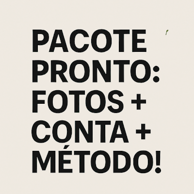🔥 Nicho Quente + Fotos Prontas + Conta no Site + Aprenda a Gerar as Suas!