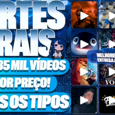 Pack 35k de cortes virais (todas redes sociais)