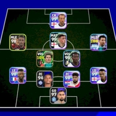 Conta Efootball com Xabi Alonso 105 e 2912 de força