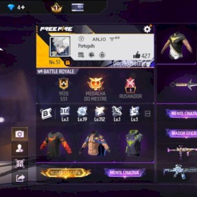 🔥 CONTA FREE FIRE À VENDA NÍVEL 59🔥