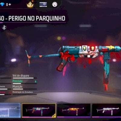 Conta de Free Fire gemada com Passes.