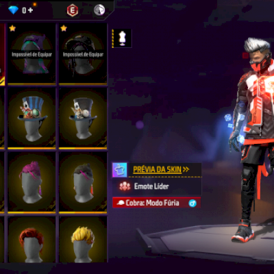 Conta Full passes com a skin do cobra