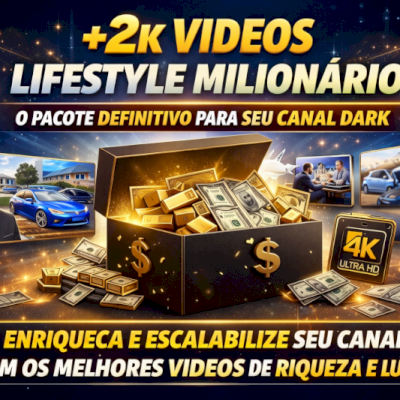 🎬 +2K Vídeos de Riqueza e Luxo – A Base Perfeita Para Crescer no Dark