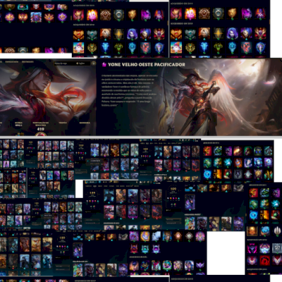 Conta do League of Legends com skins ultimate e mítica (yone vemelho oeste)