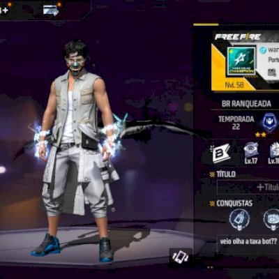 Conta gemada free fire , com angelical amarela