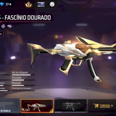 CONTA COM MP5 EVOLUTIVA + 77 DIAMANTE + MOCHILA + PARAQUEDAS + EMOTE (SEU EMAIL)