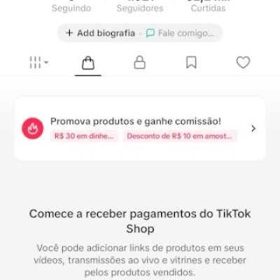 Vendo conta com Tik Tok shop liberado