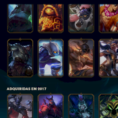 lol todos os campeoes e varias skins