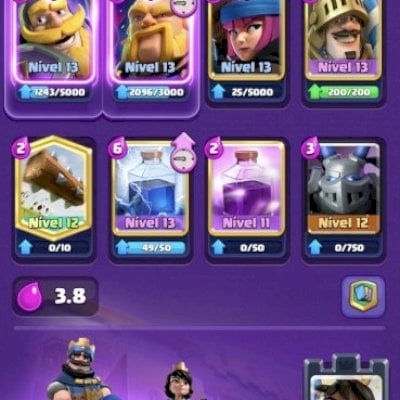 CONTA DE 6 ANOS, LIGA 6, 7K100 TROFÉUS, VARIAS CARTAS LVL 12\13, 6 EVOLUÇÕES.