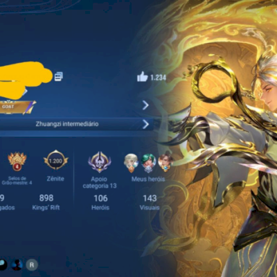 Conta Honor of Kings c/ flawless e sanrio