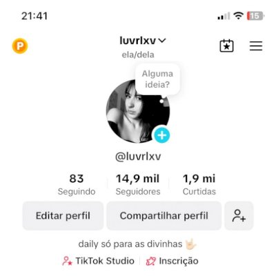 conta 14,9k tiktok