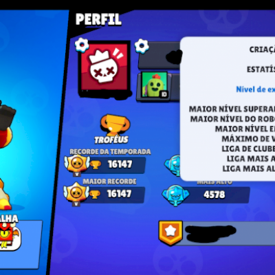 Conta de 16200 troféus com de 2022