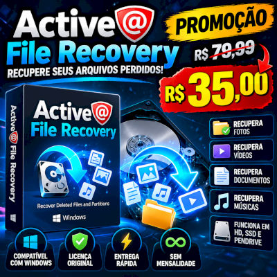 Active File Recovery – Licença Original para Windows | Recuperação de Arquivos