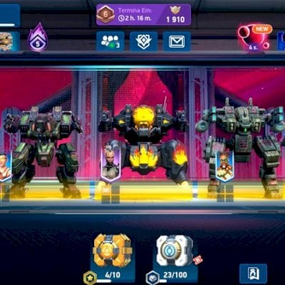 Mech Arena conta de 3k hangar e 10k de inventário