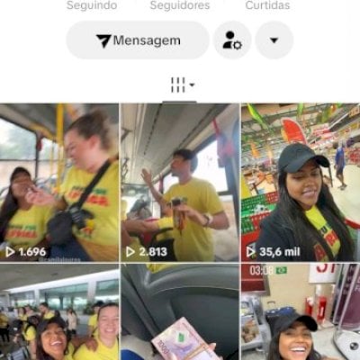 Vendo conta do tik Tok bem engajada