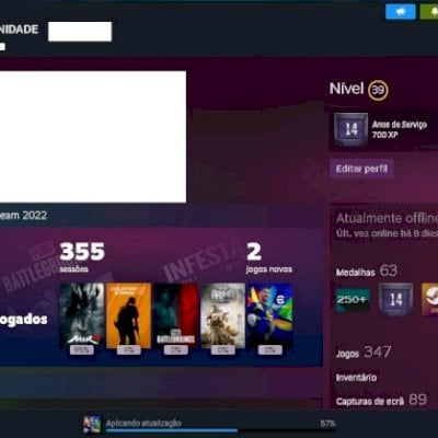 STEAM 14 ANOS, NIVEL 39, 347 JOGOS, + DE 20.000HS JOGADAS