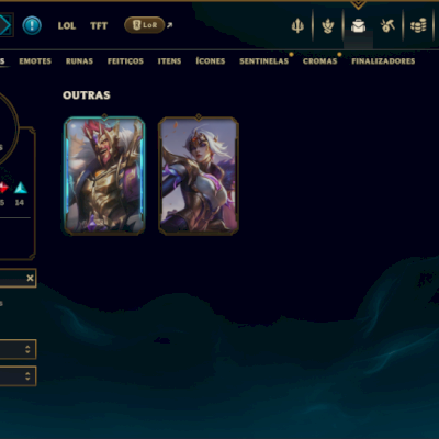 Unranked com 125 Champs e 41 Skins ( MID / ADC / TOP )