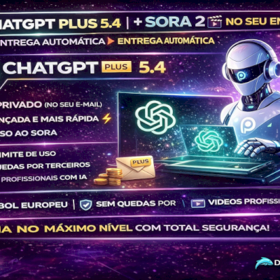 Chatgpt Plus 5.4 🤖 | + Sora 2 🎬 | No Seu Email 🔥