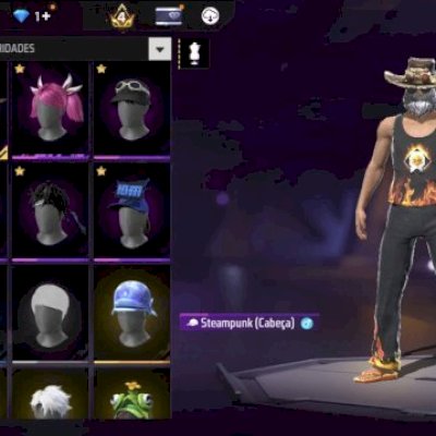 CONTA FREE FIRE COM STEAMPUNK E MUITO GEMADA PRA VENDER RÁPIDO!