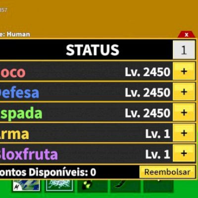 Conta com todas as gamepass menos notificador de fruta, frutas despertadas etc