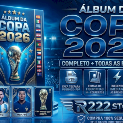 PDF DO ÁLBUM DE FIGURINHAS DA COPA DO MUNDO PARA IMPRESSÃO E REVENDA!!!