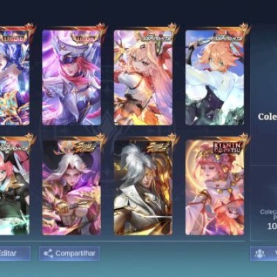 💫 CONTA MOBILE LEGENDS COM 418 SKINS. POSSUI VARIAS SKINS RARAS E EX IMORTAL