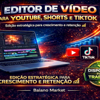 📌 EDITOR DE VÍDEO INICIANTE DISPONÍVEL PARA TRABALHO 🎬💻