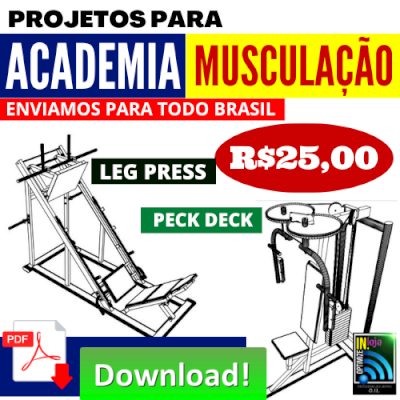 +96 Projetos Aparelhos Academia Musculação Completo -2024