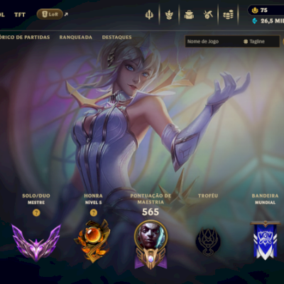 VENDO CONTA DE LOL COM TODOS OS CHAMPIONS, VÁRIAS SKINS E DIAMANTE 4.