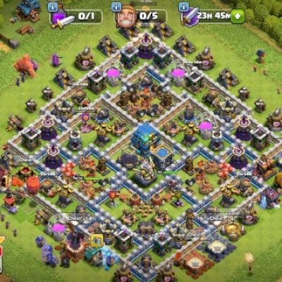 Vila CV12 +de90% upada, nível 146, 2111 troféus, Construtor nível 7.