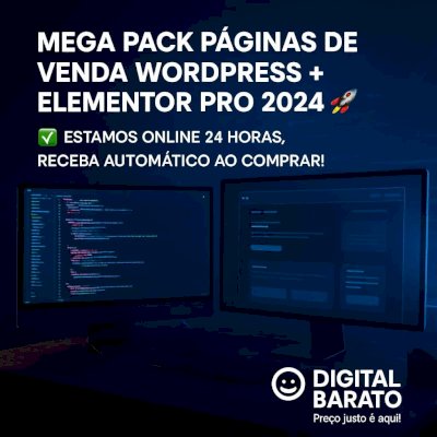 🧩Mega Pack Páginas de Venda WordPress + Elementor Pro🚀