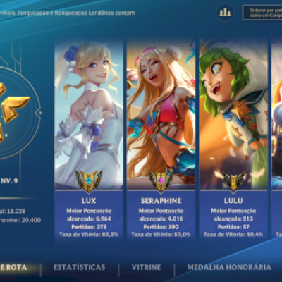 Conta lvl 121 com 133 skins